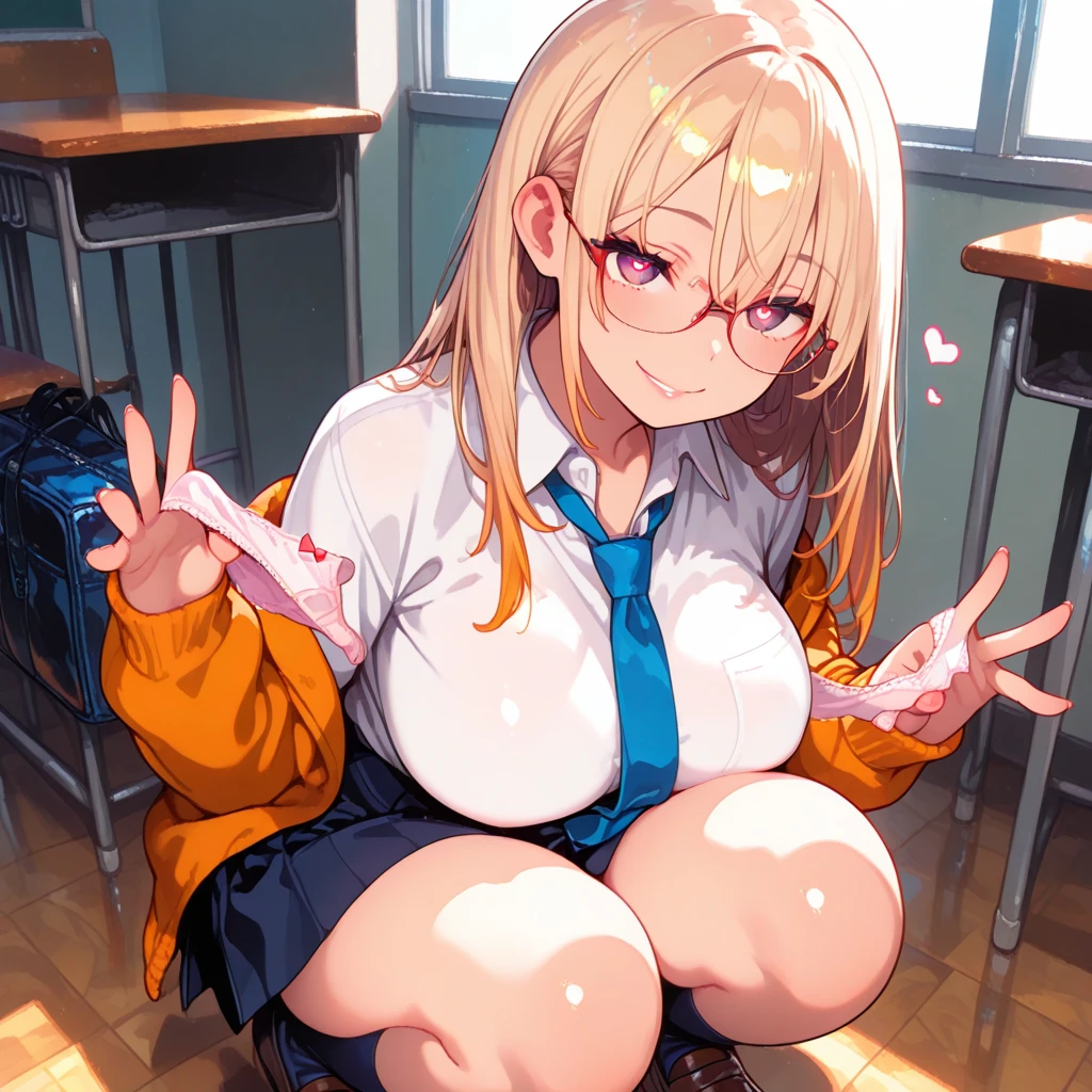 Library, expressionless , glasses, pigtails, sex with a man, penis insertion, convulsions, double V sign, wet crotch、Love juice, climax, legs shaking、Semen overflows from the pussy  