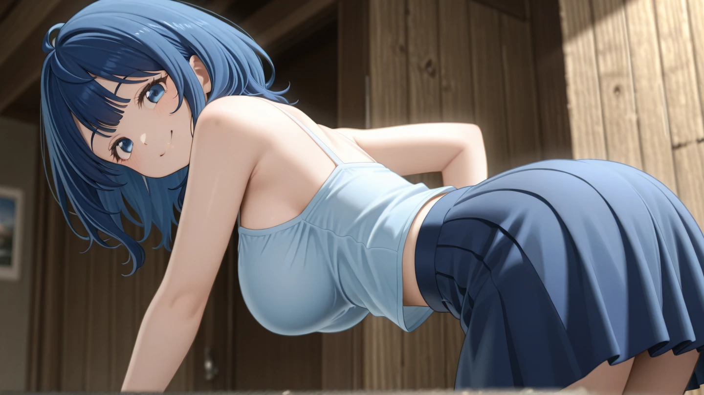 RE.Life in another world starting from scratch, Rem, blue hair and sky blue eyes, micro bikini, crawling on all fours