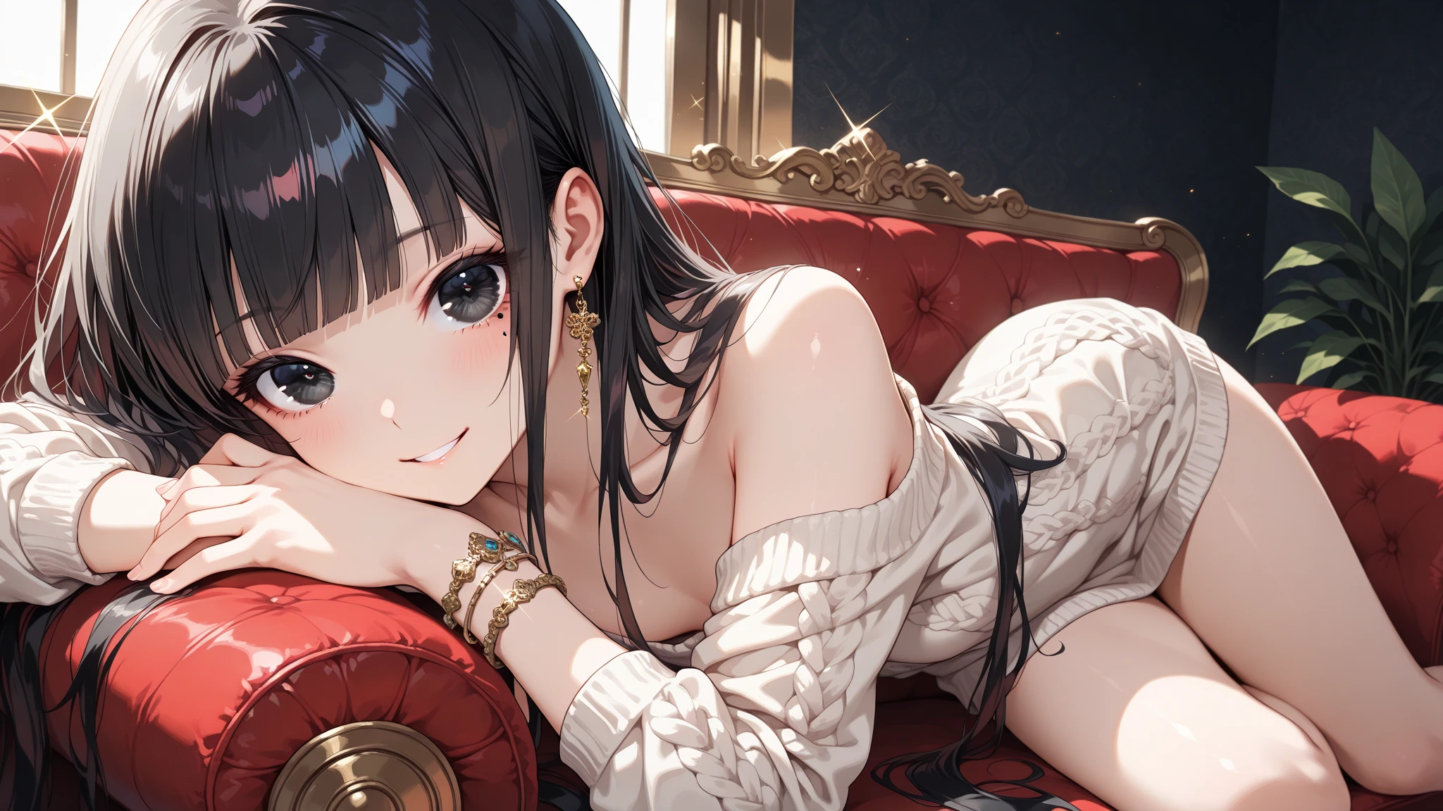 The Arad woman with long black hair lay on the sofa, gorgeous chinese models, seductive anime girls, Korean girl, Chinese girl, Beautiful Asian girl, Japanese goddess, Asian girl, pretty face with arms and legs, beautiful Korean women, trending at cgstation, shikamimi, 18 years old, Gorgeous young Korean woman