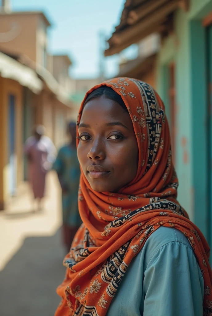 Amira, 1girl, solo, ((Sudanese woman)), consistent face and body, ((MILF)), ((30 years old)), (mature), ((slim)), ((Sudanese face)), (Sudanese nose), (Sudanese lips), short hair, upper body and upper legs, (background: Tazekka National Park), BREAK, (wearing stylish white lightweight, long-sleeve, and loose-fitting.)