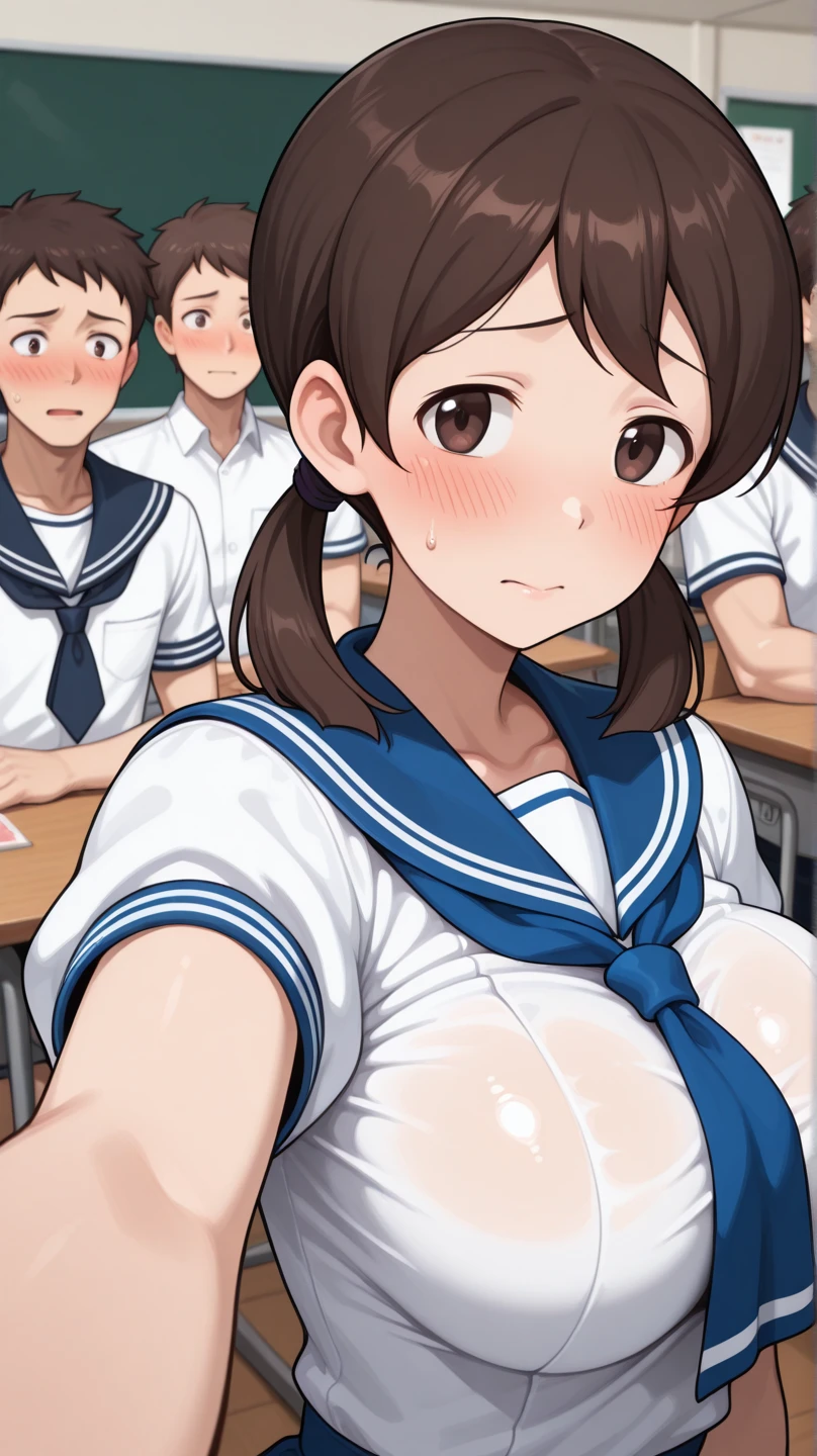 Expires in 13 days Nudist schoolgirl、((A bunch of aggressive elementary school boys surround them with hugs and push them down))、Laughter and joy、Group Selfies、in group photograph、In the tent、intense curiosity、