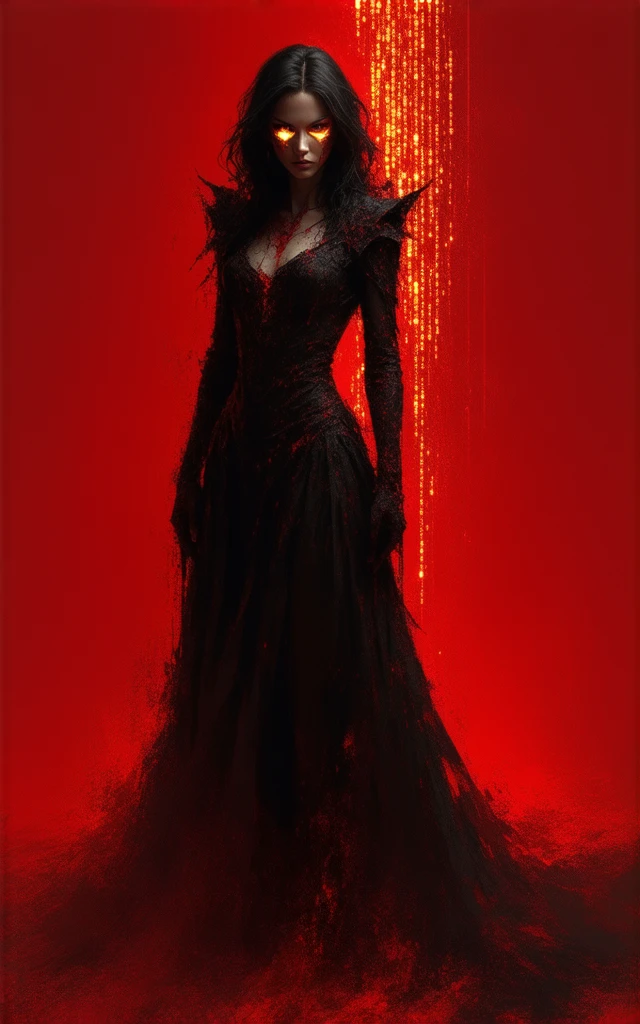 a picture of vampire standing in the front of her home, an exquisite beautiful female vampire in her front door of her home, full body (ultra detailed, Masterpiece, best quality), ultra detailed face (ultra detailed, Masterpiece, best quality), grey skin: 1.3 , blond hair, hair in a ponytail, long hair, blue eyes, cold eyes, glowing eyes, intense eyes, smile with [drops of blood on face] (ultra detailed, Masterpiece, best quality), dark red lips, [vampire fangs], wearing (red: 1.4) dress (ultra detailed, Masterpiece, best quality), (green: 1.4) dark green cloak, (green: 1.3) (green: 1.3) high heeled boots in front of her home,  Cinematic Shot, Cinematic Lighting high details, best quality, 16k, [ultra detailed], masterpiece, best quality, (ultra detailed), full body, ultra wide shot, photorealism, dark fantasy art, moon light coming through the window, moon rays, gothic art, sense of dread, sense of seduction, bloodmagic
