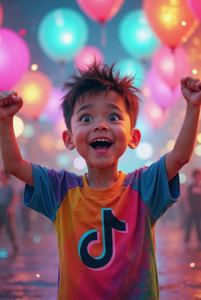 boy 3d, glad, blue and pink background