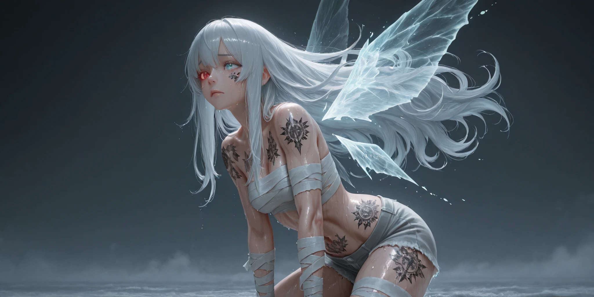 completely no clothes, nudist, full body, no pants, black and neon green, alien wings, cute female face, extreme abs, white and blue ornamental structures, no clothes, nudist, tentacles, busy, giant octopus tentacles, small chest, no pants, extreme abs, cute face, space, no clothes, nudist, main character, highly detailed, cluttered scene, galaxies, nebula, biometal neon green wings, (lots of white electric sparks:1.4), Sony Alpha 7S III (A75 III), Simple, hyperdetailed, medium shot, cinematic , amazing, spectacular, dramatic