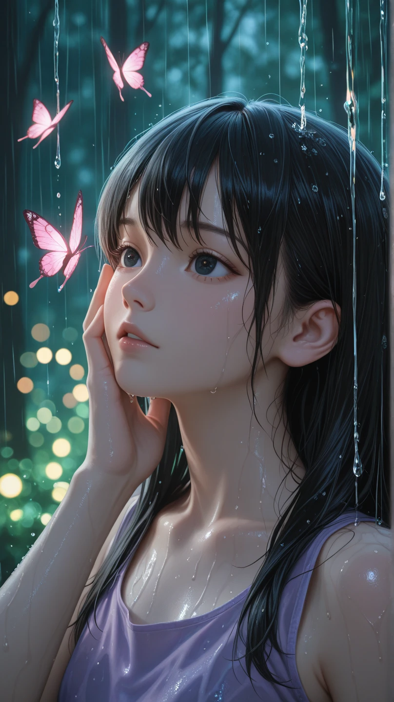 crying,aesthetic,extremely detailed,teary eyes,rosy cheeks,soaked lashes,emotional expression,intense sadness,dripping tears,true-to-life textures,highly refined details,dramatic lighting,seamless blending of colors,vibrant hues,artistic composition,layered brushstrokes,emotive brushwork,realistic water droplets,breathtaking realism,masterful craftsmanship,haunting beauty,evocative atmosphere,highly emotional scene,silent sorrow,stark contrast,moody ambiance,endless depth,luminous glow,shimmering highlights,subtle shadows,intimate close-up,precise contours,striking emotion,fluid brush movements,touching portrayal,painstaking attention to detail,aesthetically pleasing,heart-wrenching,deeply moving artistry