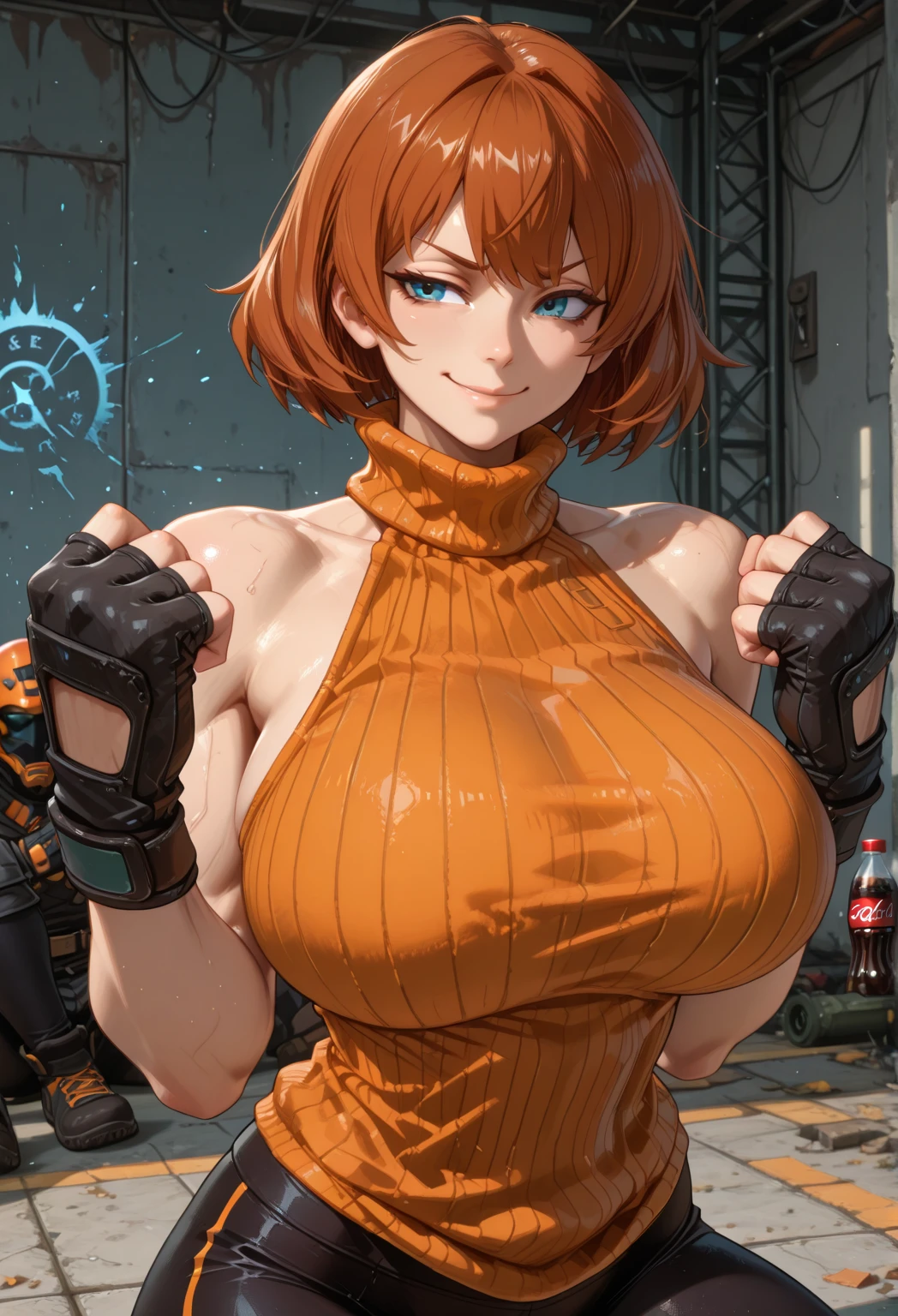 background, misto-language_text, letras japonesas em graffit ,garotas, long gradient red hair, excellent lighting, sidelighting, perfeito ultimate (cor plana: 1.3), (magazine_cover: 1.4), (multicolored_background: 1.3), striped_background, card_background, :: discs with sharp, shiny blades in hand :: circular pieces of white metals glued to the ultra detailed arms coming out of shimmering glow, desenho de estrela negra estampada no meio da camisa , perfeita e detalhada, camisa ultra detalhado com desenho abstrato e com estampa de letras japonesas em grafit dos lados da roupa, imagem de garotas com big breast, accompanied by an ultra-detailed cyborg lion, com efeitos imersivos, efeito pairar, fundo estilo grafite tatuagem tribal com flores e cores vibrantes, "hdr ultra" detalhadas e com efeito de foco, (obra-prima: 1.2, melhor qualidade), (beautiful eyes with huge finely detailed eyelashes: 1.2), , ((Solo)), (Olhos finamente detalhados e rosto detalhado :1.3), in various full-body attack poses, (fundo bonito : 1.2),traje futurista, Super detailed circular metals Grabbed on the arms and pants, Fantastic paintings