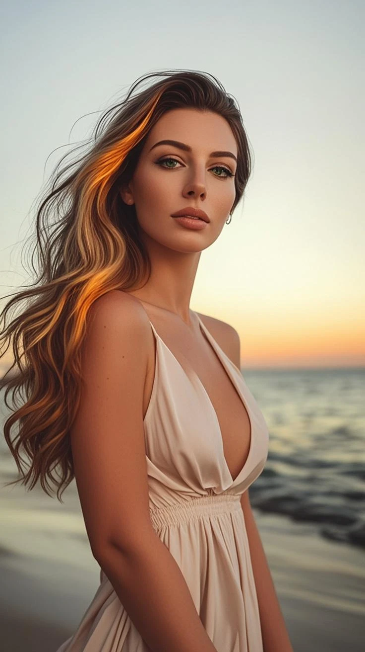 masterpiece, best quality, Super detailed, illustration, Beautiful details, Depth of Field, Dynamic angle, 8K wallpaper, portrait, Best light and shadow quality, 4k, 8K, CG, Fine details, Blurred background, Upper Body, contemporary, skirt, Blonde, long hair, beautiful eyes, Beautiful water splash