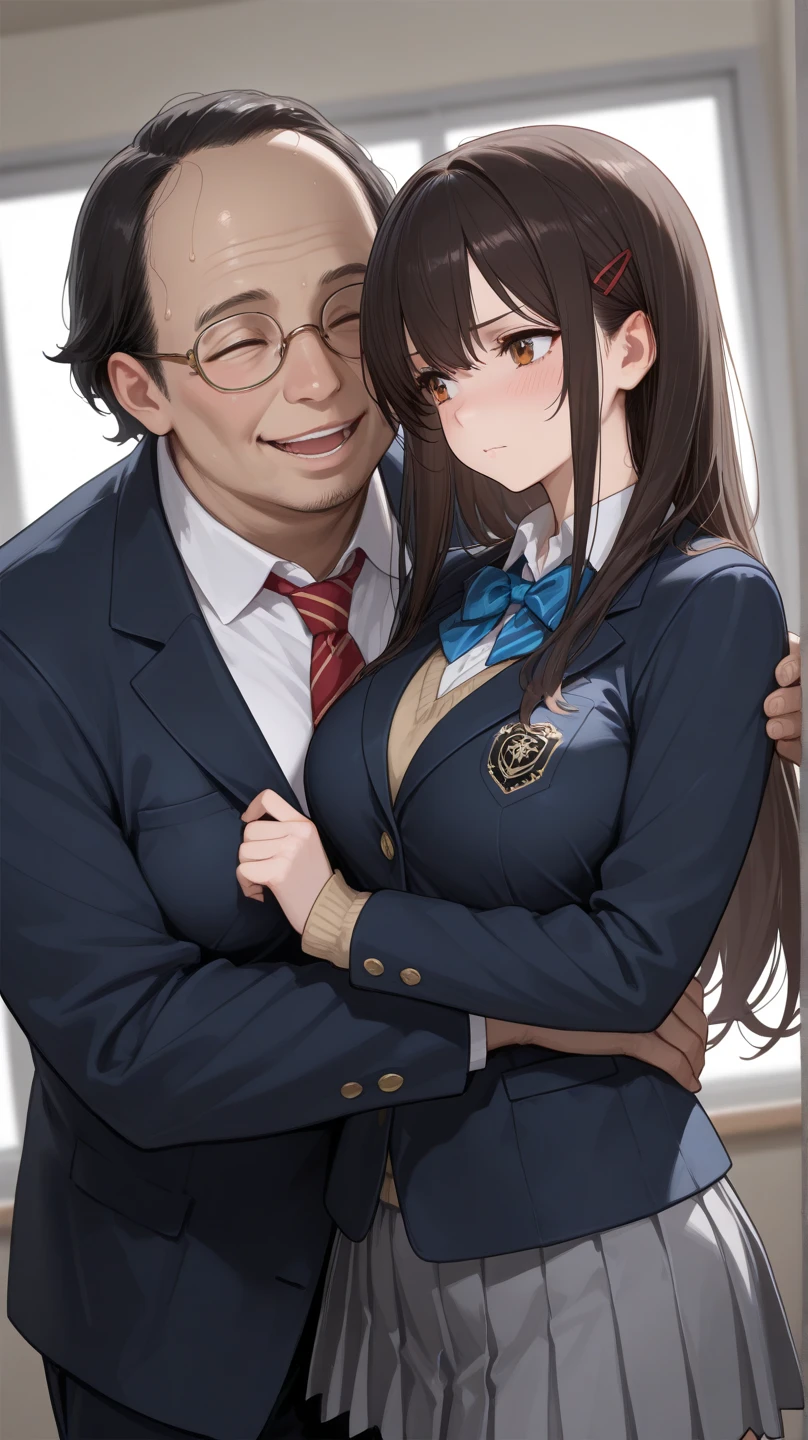 uncle and aunt smiling happily