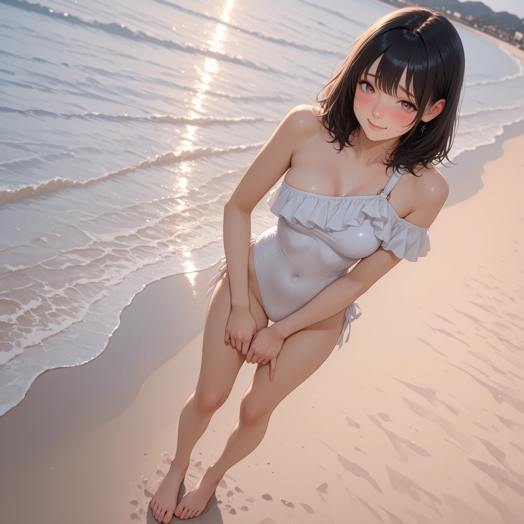((1 girl)), (nsfw:1.2), open,,expose shoulders,expose refreshing breasts, open clothes, hand held clothes, torn open, breast tip exposed, (highly detailed cg Unity 8k wallpaper), (masterpiece), (best quality), (super detailed), (best illustration), (best shadow), (best shadow), (PureErosFace_V1:0.5), Lens flare, (depth of field), (natural light), Ultra HD, (eye details), Charming smile, (Brunette) , ((((Transparent nightdress))), (Exposed breasts), 18 years old,Provocative attitude, Right hand fingers 5, Left hand fingers 5