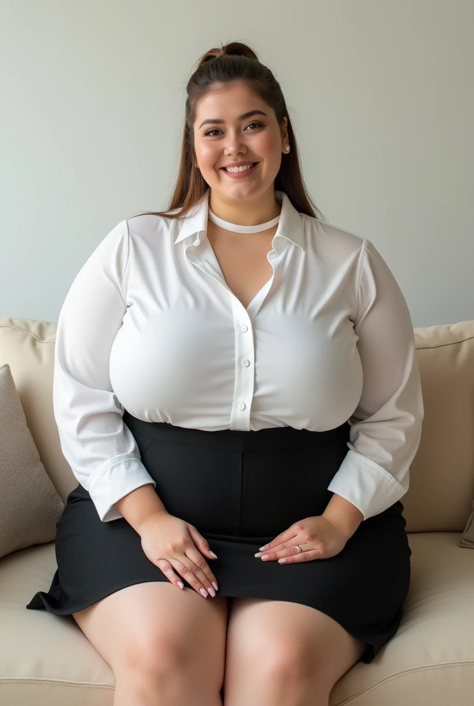 RAW PHOTO, her name is Alejandra, high quality, 1 old woman, ((58-year-old plus sized body latina woman)), (((58 years old))), ((plus sized)), (((chubby body))), ((wrinkled body)), (((old body))), ((long hair)), wearing stylish fashionable office wear different colored, POSE: dynamic pose, BREAK, BACKGROUND: indoor: office space, film grain