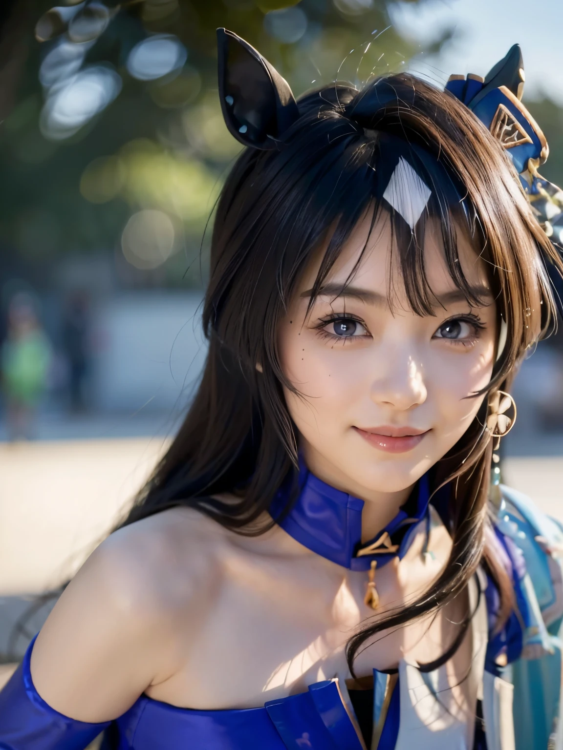 (Super elaborate CG Unity 8K wallpaper), (masterpiece), (highest quality), (realistic), geisha, sexy kimono, dance, elf, pointed ears, ((best quality)), (super detailed)), (((photo)), autumn Japan forest, big breasts, slender body, provocative smile , looking forward,The face is in focus、(close up on face:1.3)