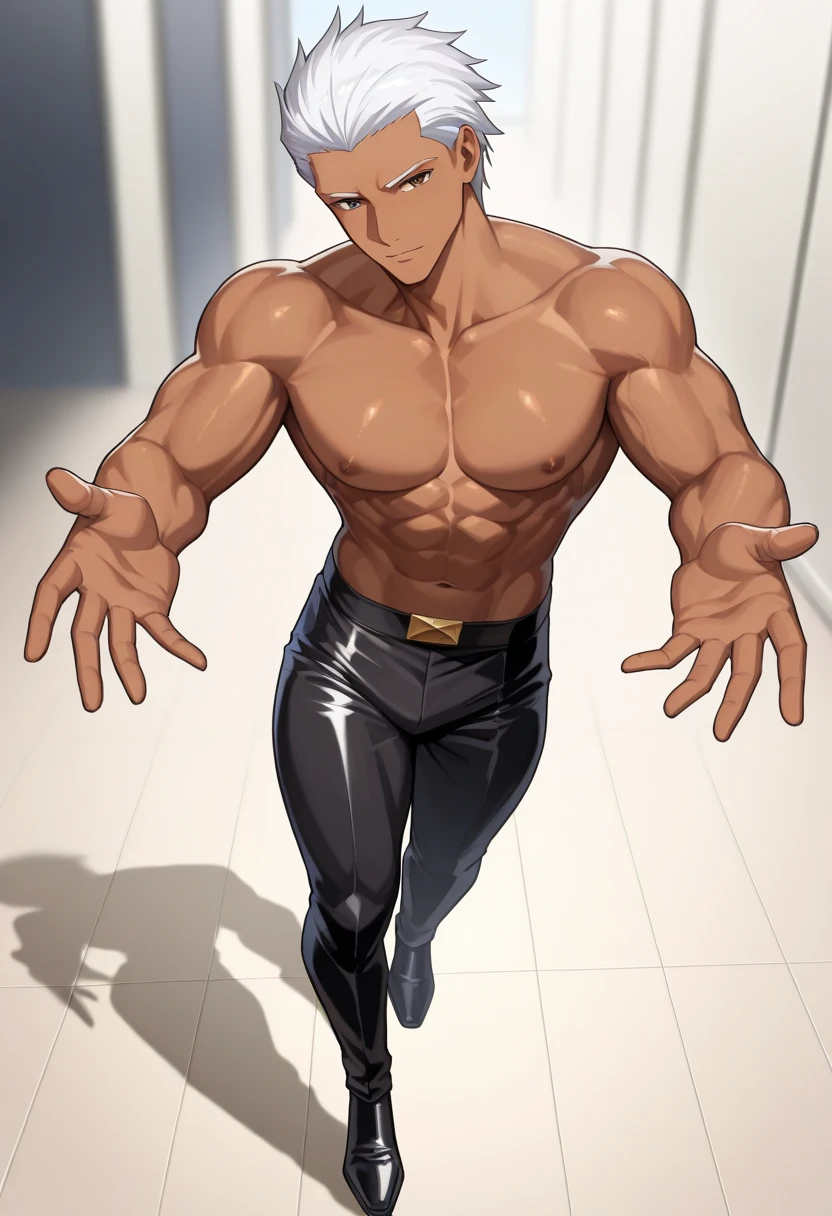 full body in image, masculine pose, unique hair, full naked man, male body, slender body, short hair, full body, hot body, sexy male body, dinamic pose, six patch. detalied pose, body, simple background, expressive face, focus on face, line art, sketch
