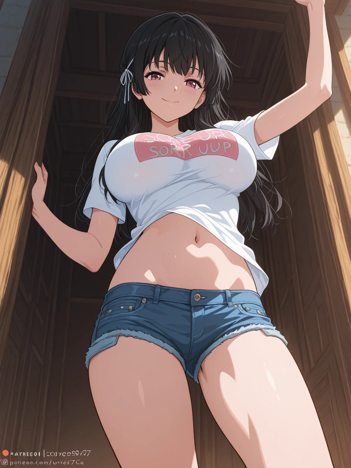 penis,Slender and sexy woman,ponytail,Cum in mouth,deep throat ,Black knee-high boots,Jeans Shorts,train,Molester