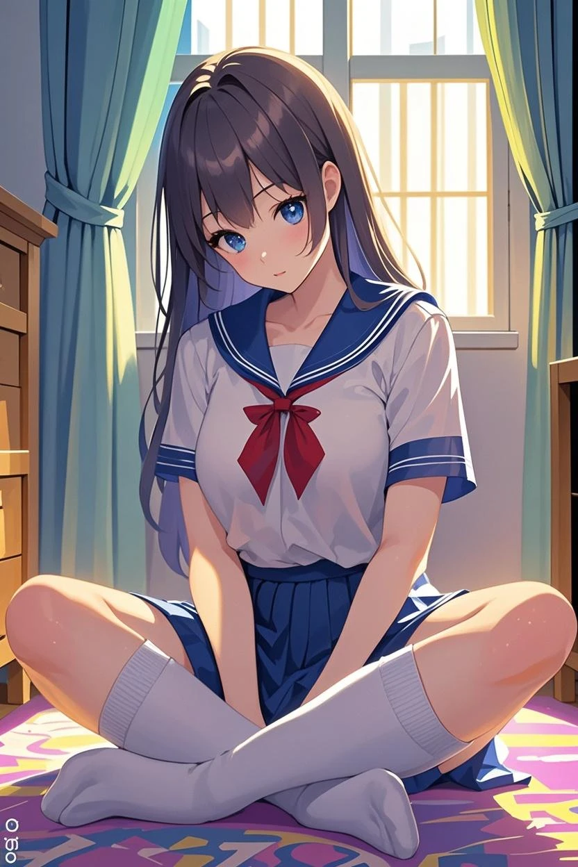 (View of a sensual room with petals scattered over the bed:1.2), Heart-shaped bed, Night sky in the window, (Pink light), love hotel,
BREAK,
(Best Quality, 8K, masutepiece, Ultra HD: 1.3), 1girl in, Colossal tits:1.2 ,light brown hair, Blunt bangs, hair behind ear, hair over shoulder, Long hair, slender body shape, Ultra Fine Face, Delicate lips, Beautiful eyes, Double eyelids, lipsticks, thin blush ,Black eyes ,perfect glossy skin,flawless skin fair white skin ,Glistening sweat,Embarrassed look, Fine cleavage,Ultra-thin hands, Ultra-fine fingers, best ratio four finger and one thumb, (realisitic:1.3),Finger Extensions,(masutepiece:1.3), High resolution, ultra-detailliert, Highly detailed CG Unity 8k wallpaper, Realistic, Photorealsitic, Raw photo, beautifull detailed face, pale skin, realistic glistening skin, Detailed Cloth Texture, detailed hair texture, Perfect body, Beautiful face, acurate, Anatomically correct, Highly detailed face and skin texture, Natural neck length, (Beautiful hands), (Fair skin:1.2), thin legs, Thin feet, Aligned teeth, (((Wet panties are visible))), looking at the viewers, bow ribbon、fullnude、teats、No Underwear、Cleft in the crotch、Crotch focus、Beautiful hairstyle、realisticeyes、Beautiful details、(real looking skin)、(Sweaters)、absurderes、enticing、 (Beautiful hands), (Fair skin:1.2), thin legs, Thin feet,toppless、fullnude、are visible、Do not wear underwear、fullnude、Show off panties、I can see panties, (((Lift the skirt, Lift the skirt with both hands, Lift the skirt yourself))), ((a sailor suit)), ((maid)), ((of the highest quality, 16 K, masutepiece: 1.3)), 1 girl, Light on Face, hyperdetailed face, very detailed lips, Detailed eyes, Realistic pupils, large panorama、Hidden areas exposed、Move your center of gravity back, pretty embarrassing, White panties, (Show panties:1.4),tight skirts, (up skirt:1.3), (Pull-up skirt:1.3), (crouching down:1.4), heels on the ground, slightly spread legs, Squat with your knees raised, Put your butt on the gro
