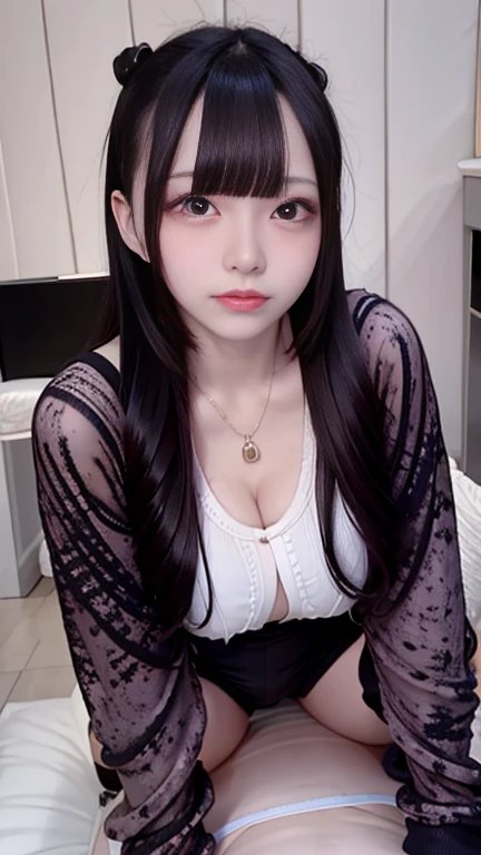 ((Beautiful Face))、Very delicate facial、Creamy、masterpiece、1 girl、１４talent、Small breasts、Small breasts、Small breasts、highest quality、Ultra-high resolution、(Realistic:1.4)、whole body、、Soft and shiny、Great scene lighting、(In the classroom)、((Black Off) -Shoulder dress))、Looking at the audience、necklace