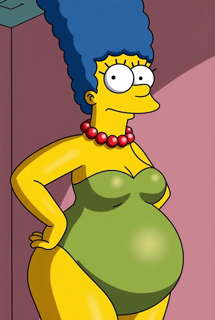 Pregnant, massive cleavage, extremely large breasts, sexy, completely naked, blue eyes, blue hair, extremely large buttocks, massive belly, sexy clothes