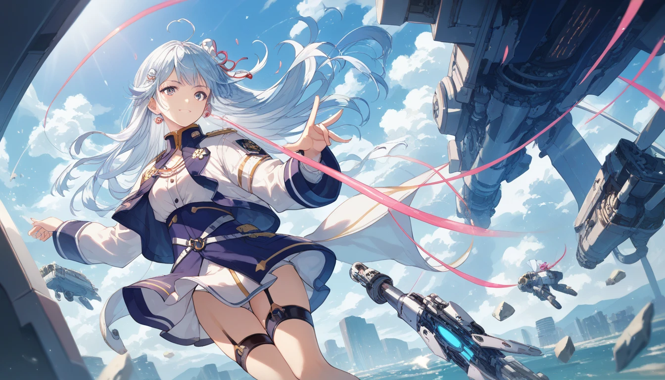 illustratio、(top-quality)、(((masterpiece)))、(Hi-Res)、((full body Esbian))、Original、(1womanl)、A sexy、、Anime character with penguin and cape woman, mecha anthropomorphic penguin, Soldier Penguin, Anthropomorphic penguins, from girls frontline, penguin, Army of Robot Penguins, Penguin 0, cushart kenz, characters from azur lane, Fine details. girls' frontline, girls frontline style, from the azur lane videogame, kancolle