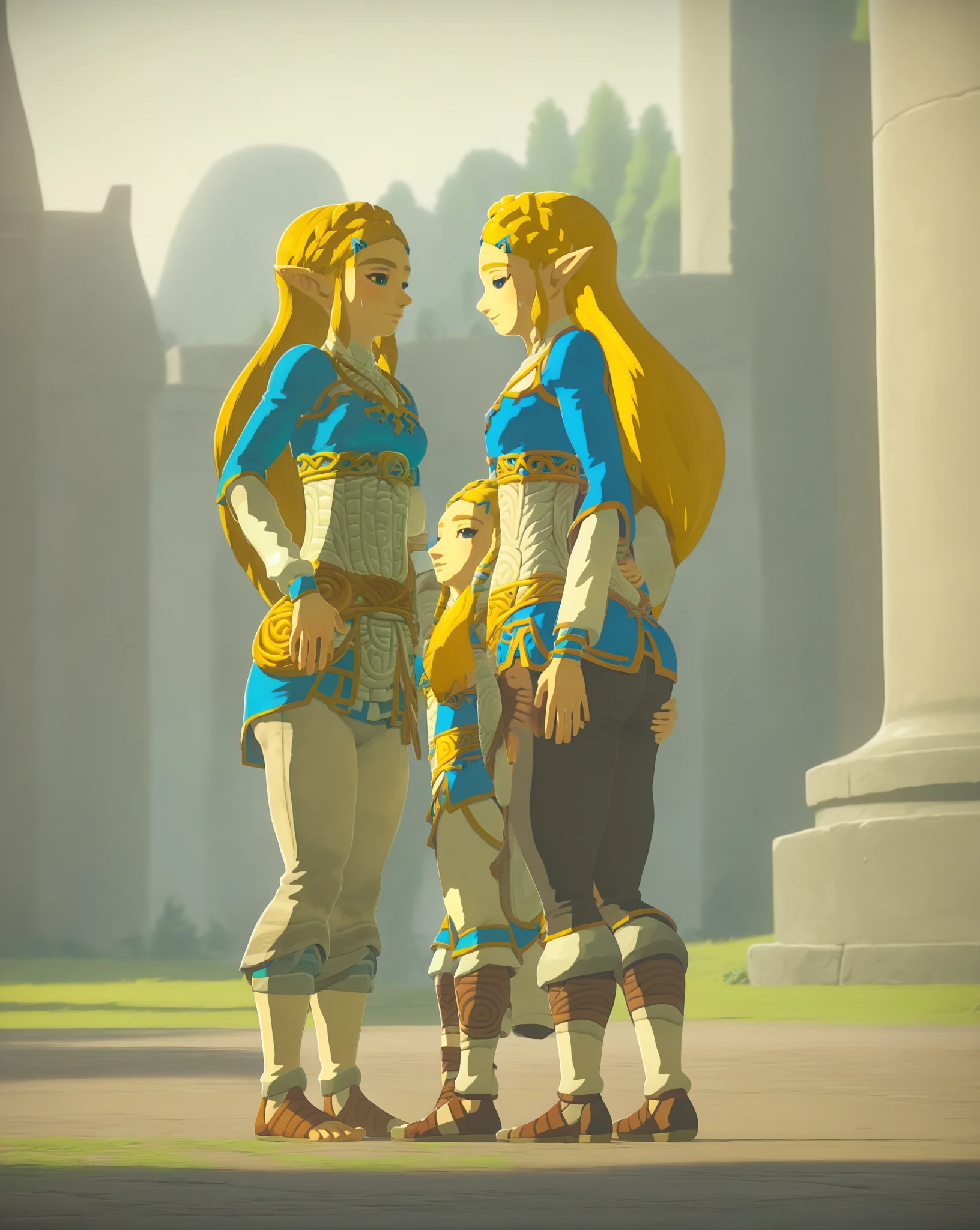 (zelda) (completely nude zelda) (multiple penises visible) (Visible tounge out) (Porngraphc image) (bukkake)