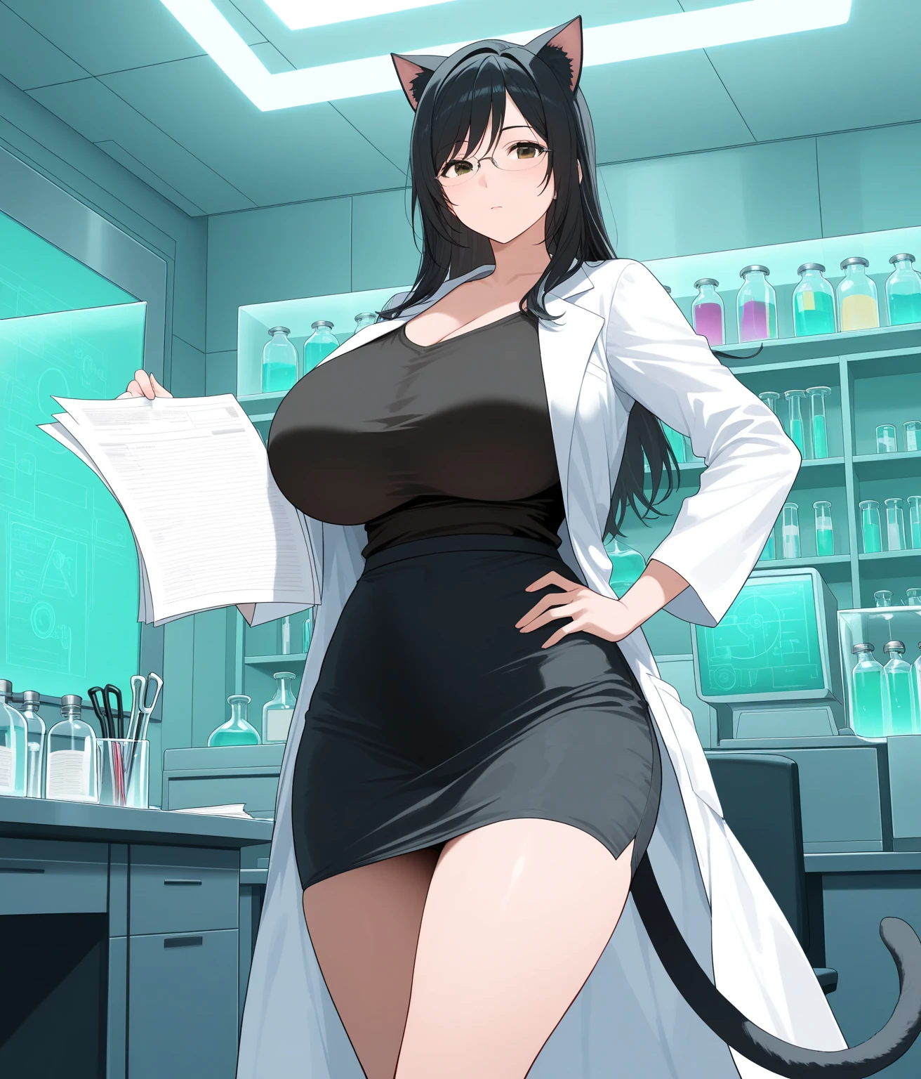 ((Blackhair ponytail))),wear the glasses,a stethoscope hung around her neck,Yellow smoke,Attacked by farts, Attack with farts,)),(attacks the male patient with farts)),((wearing a doctor shirt)),velocity,, (((Yellow smoke is rising ))),((Hip Attack)),((),((Facing this way))),masterpiece:1.2、top-quality)、(the Extremely Detailed CG Unity 8K Wallpapers、ultra-detailliert、Best Shadows)、(细致背景)、(The best lighting、extremely delicate and beautiful)、depth of fields,((Girl fart)),(big fart),(((((There is a male patient and a female doctor.......))))),(((Female doctor attacks male patient in the face with a hip attack..))),(((high-handed female doctor)),(((A male patient who endures pain))),(her fart make male patient get cough),((big boob)),((big butt)),(,((fart text)),(THE TEXT:BBRRPPHHH)),((doctor room))
