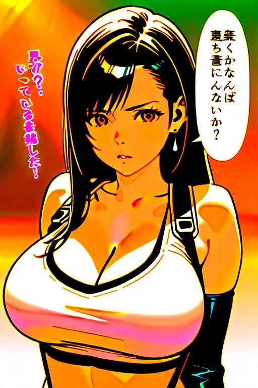 masterpiece, best quality, hires, 1girl, (milf, mature female), large breasts, cleavage, earrings, necklace, <lora:tsuvida-style-your_computer:0.85>, upper body, (magazine cover), pattern background