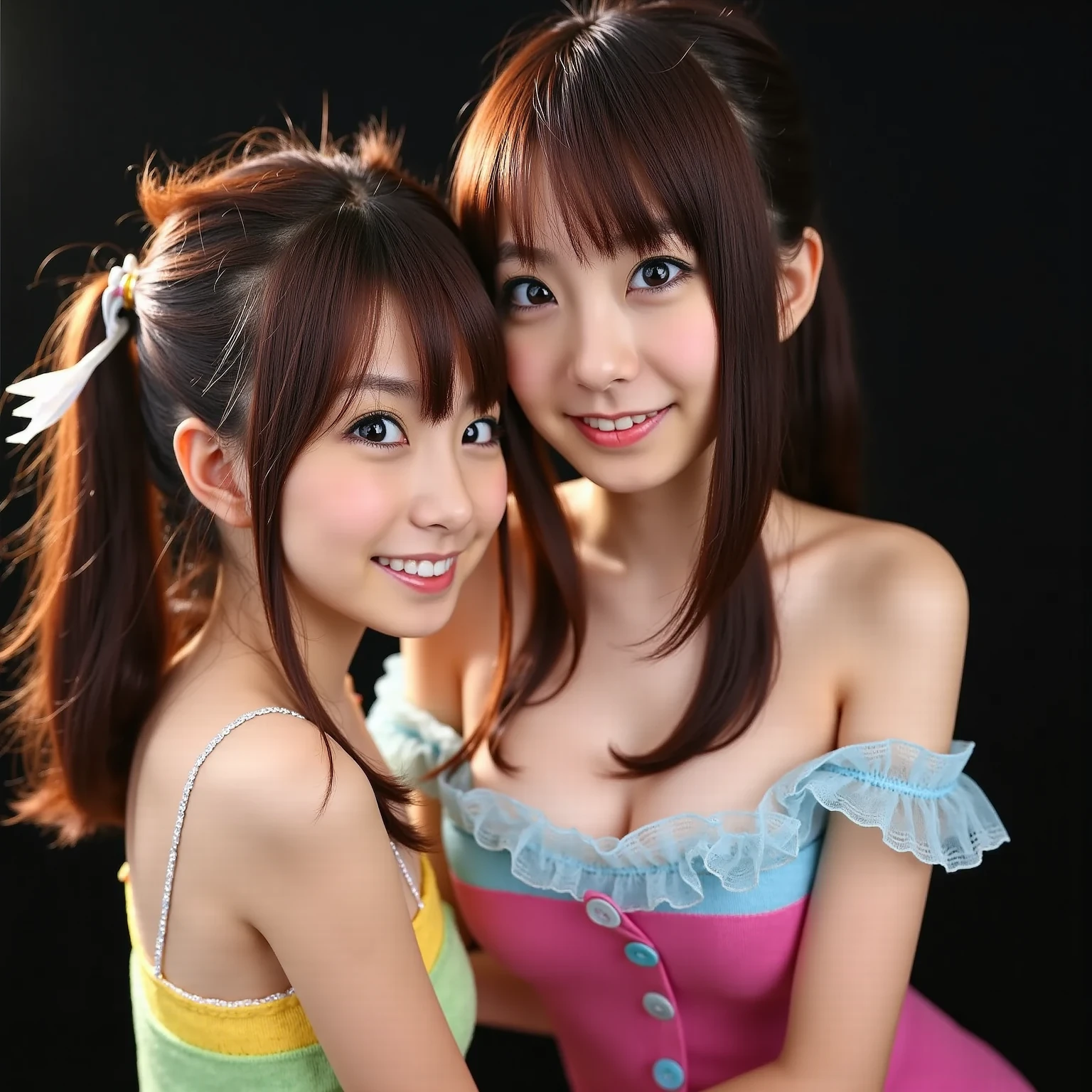 Highest quality、超A high resolution、(Photorealistic:1.5)、1 girl、(Brown Hair:1.2)、(Big Breasts:1.2)、Bunny-chan、Bunny girl、bar、Whole Body Ezbian、Smile、Bad Eyes、Shooting from various angles、, (Fascinating), Wearing rabbit ears、