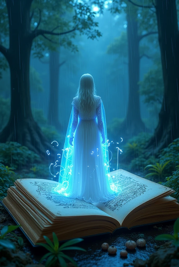 Crystal glass entity delivering a book
