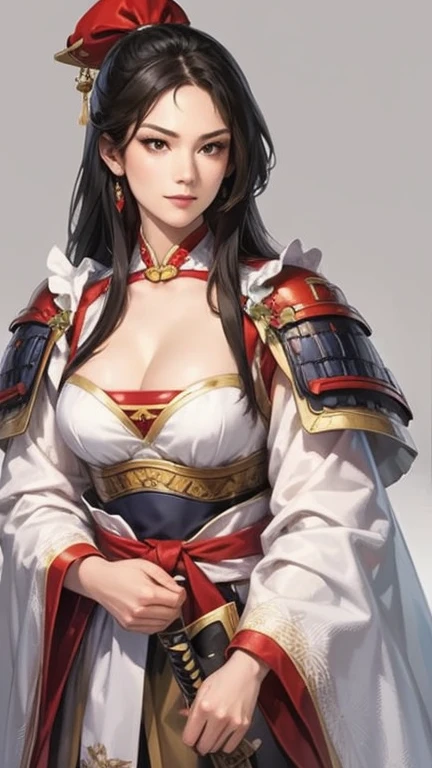 a woman in a fusion of futuristic and samurai-inspired fashion, closed mouth, light smile, looking away,
masterpiece, best quality, intricate detail, <lora:add_detail:1> ,