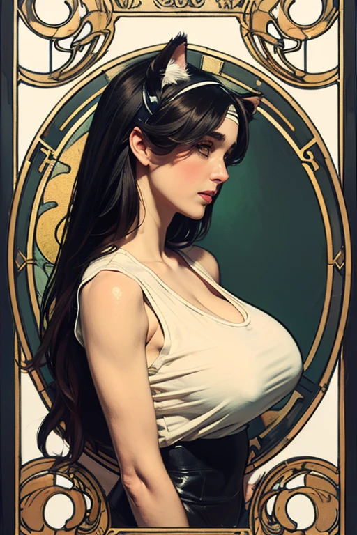portrait painting of a thick Beautiful middle aged woman, extremely gorgeous , by Peter Paul Rubens, in Peter Paul Rubens style, by Caravaggio, intricate, flawless, masterpiece, Best quality, bursting, side, cleavage, huge bust