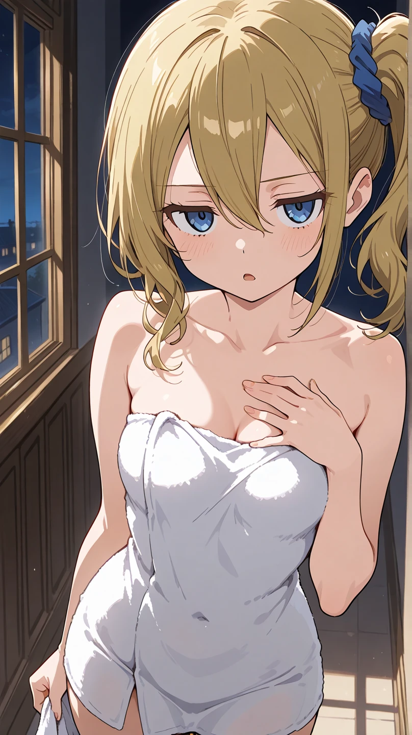 ((8K resolution))、((Highest quality))、((masterpiece))、((Very detailed))((((dramatic))), (Anatomically correct)、The depth of the object to write、Looking at the camera、front、(high school girl、Fair skin、Earrings、Completely naked、pubic hair)、(Hairstyle:french braid、Blonde)、White background