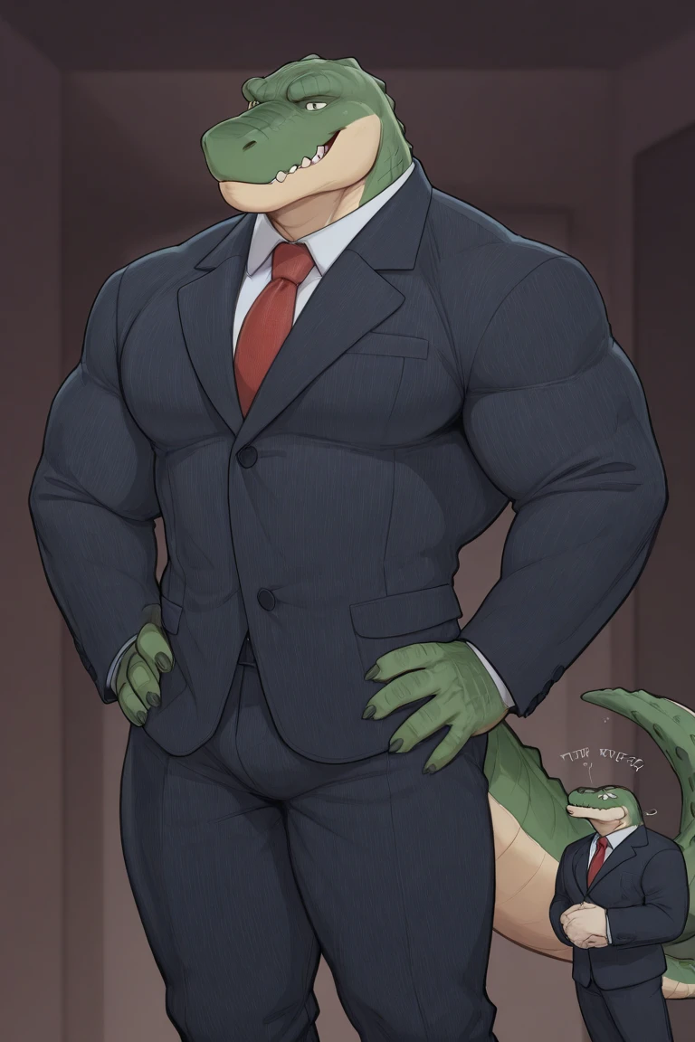 safe_pos, safe_pos, score_9, score_8_up, rating_nsfw, ultra hd, absurdres, best quality, best aesthetic, masculine, solo, 1boy, male focus, perfect proportions, erotic, mature male, coloured,

HSRBossStone, crocodile, anthro, bowtie, top hat, suit, open eyes, WolfConF, Expressiveh, nipples, crocodile penis, big dick, testicles