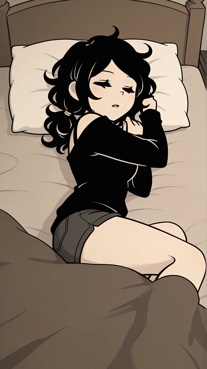 (art by butterchalk), camisole, micro shorts, scullery, lying, naked lioness girl 