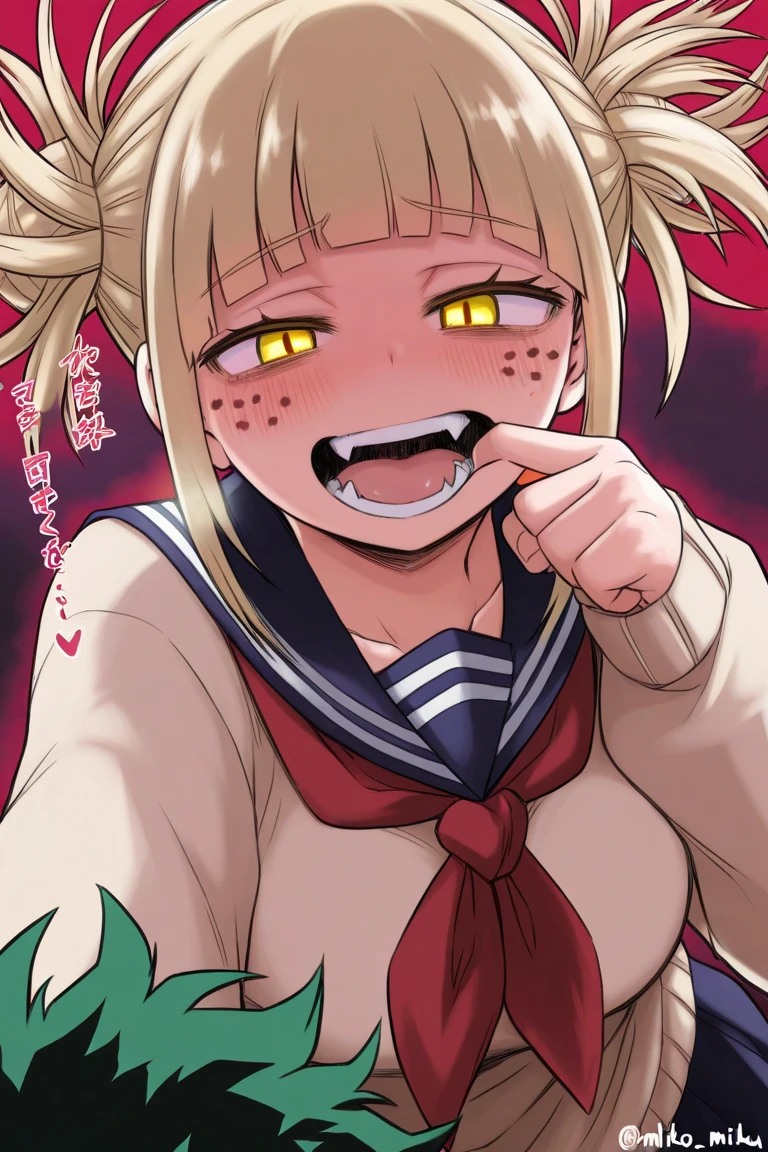 the girl's a pervert who likes to watch men masturbate，men are masturbating in her room，the girl is watching a man masturbate，smile, men are stroking them penis in front of her, the girl stares at the men's hand stroking them dick，Many men are lining up to be chosen by her.，(only 1 girl)