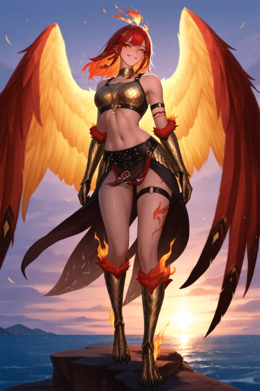 phoenix girl, phoenix wings, phoenix pussy, phoenix vagina, glowing phoenix