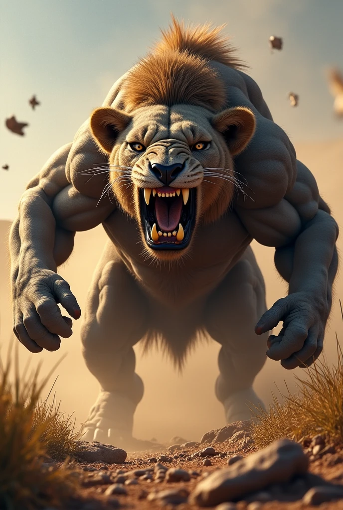 Superman lion dangerous mouth 