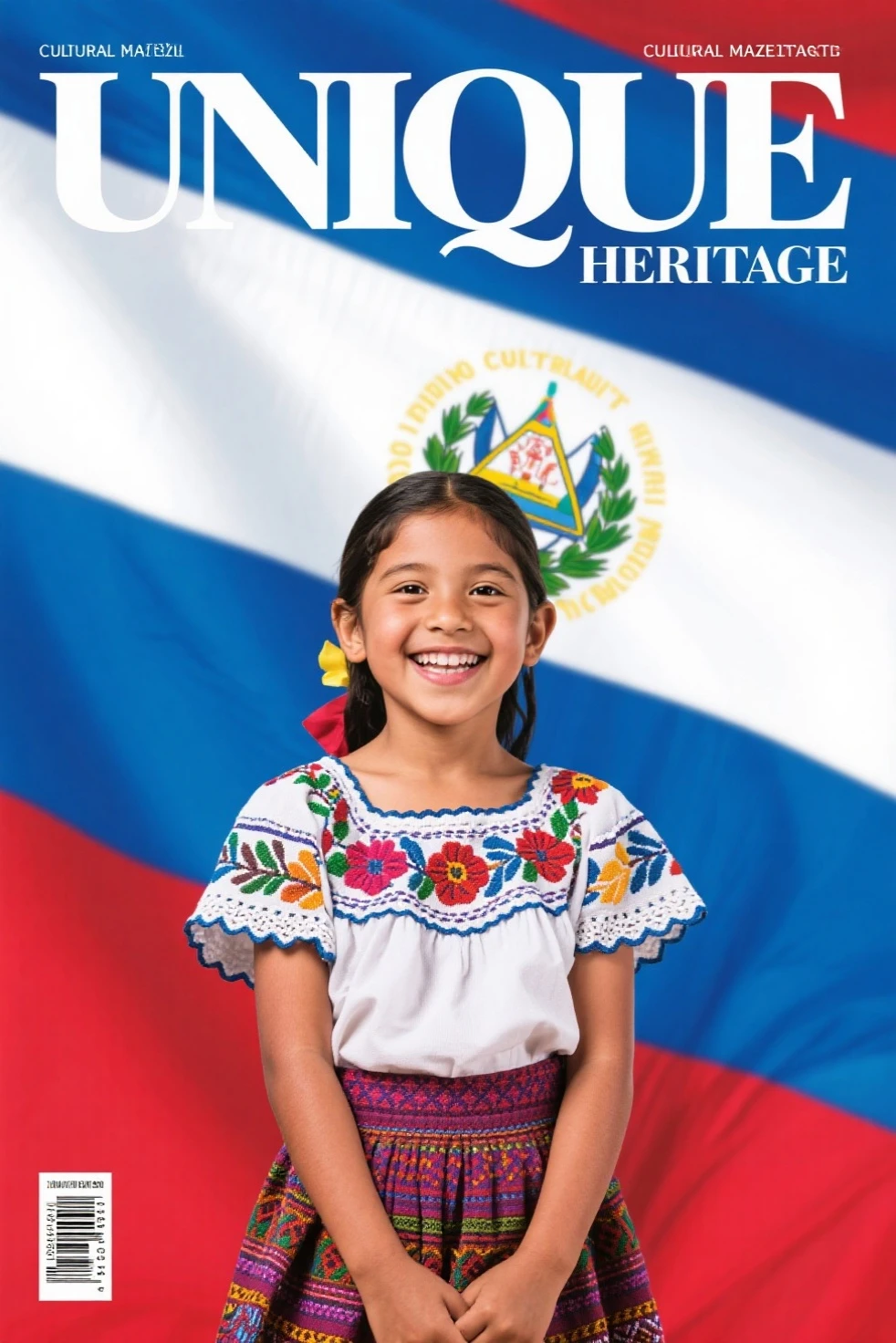 Child holding the flag of Guatemala 
