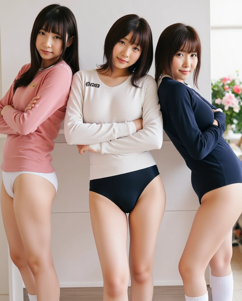 (((Inside the company)))、Wear a shirt,look at the camera with a smile、(Panties:1.5)、woman, 20-year-old, Short Hair,私のPantiesを露出させてください...、(レースのPantiesー)、(Tilt your head a little)
