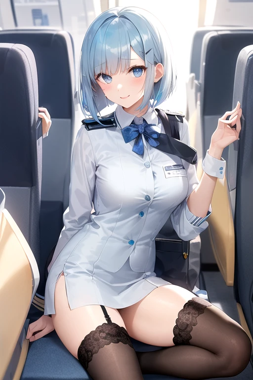 (masterpiece:1.2, best quality), 1girl, young teen, slim, white military outfit, white pleated skirt, (skimpy mini skirt:1.3), skirtlift, upskirt, (no panties), military hat, cadet, smile, blush, (sitting on a suitcase:1.4), by the train, anime minimalist, watercolor, (thin pubic hair:1.3)