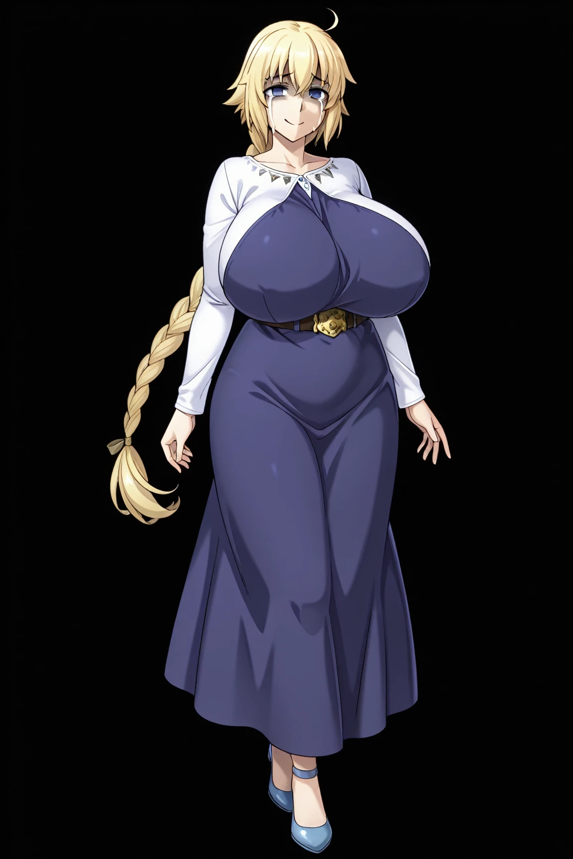 galko,1girl, solo, smile, full body, standing, long skirt, priestess, religious, holy, cute, blush, ,tall female, medieval clothing, white veil, tunic, long skirt,boots, huge brest, curvy,sexy, sensual, volouptouse, thicc, jade green eyes