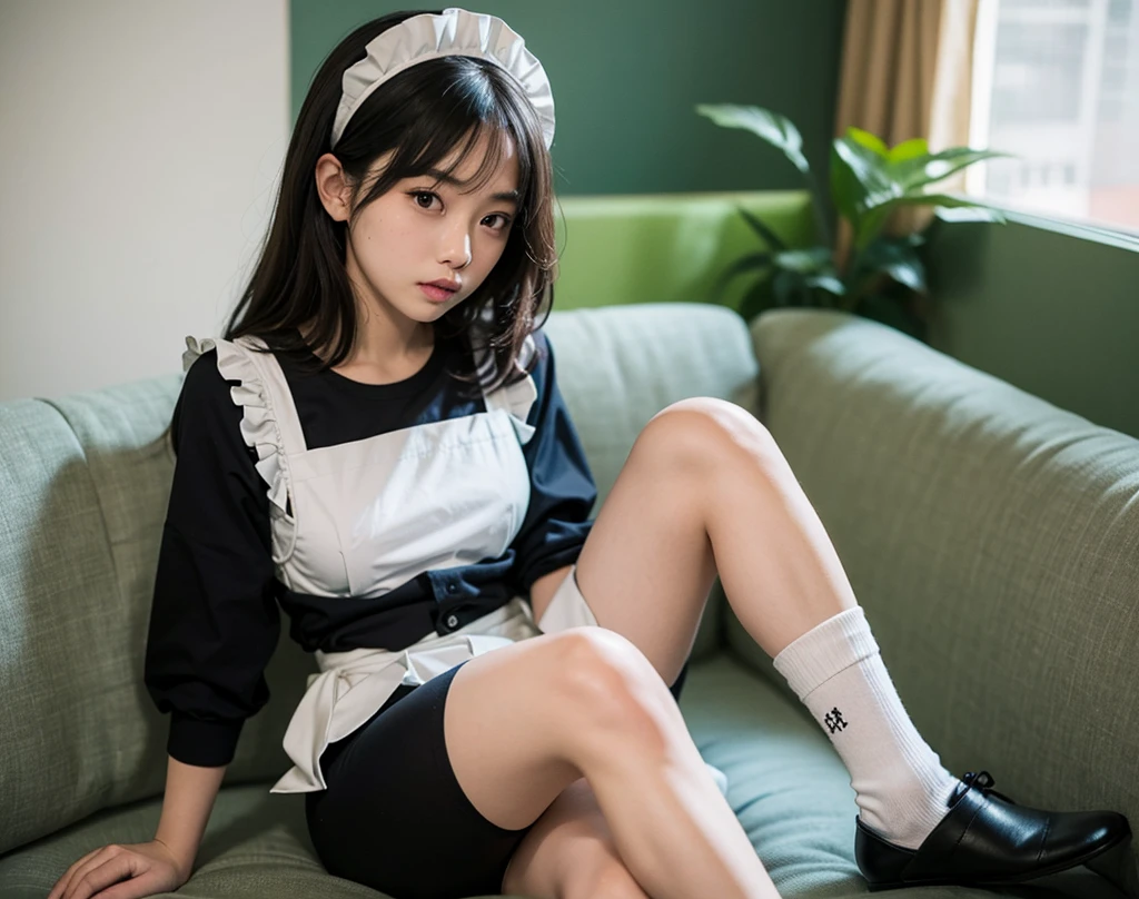 There was a woman in a dress bending down to pick something from the oven, thighhighs and skirt, Surrealism female students, Surrealism female students, gorgeous maid, sakimichan, Realistic schoolgirl, Bending over, Wear miniskirts and high socks, beautiful anime girl crouching, photo of slim girl, cute female student, Beautiful angle, From Under