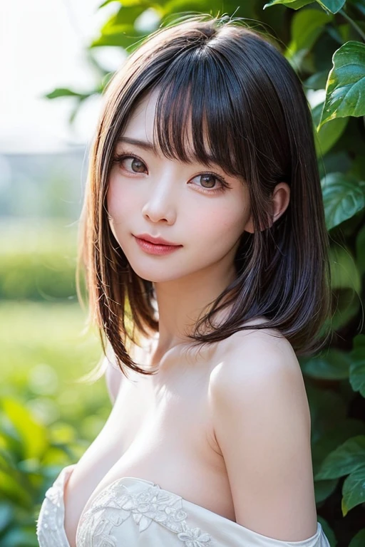 ((Exposing breasts 1.6))),(((Exposing breasts 1.6))),(((Exposing breasts 1.6))),masterpiece, Highest quality, 8k, Absurd, Beautiful medium long bob hair,Woman in her late 20s, That shy expression is cute, （Sensual Style）,(（Seven episodes were filmed................1.4）), (Nude 1.5), No makeup, The near road and the far road, Written boundary depth, Surreal, High resolution, photograph, Sharp focus, Face lamp, Dynamic Lighting, highest detailed, ,Extreme detaileds、Super detaileded、detailed、Real Skin、elegant features、Positive and optimistic、（The background is a colorful flower field)
