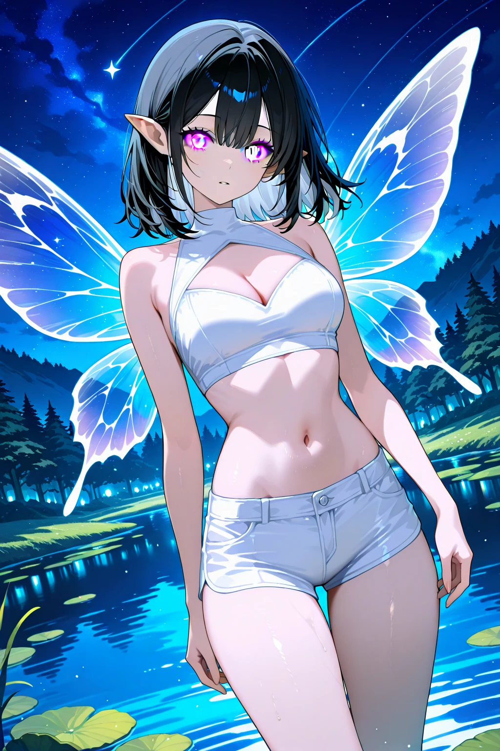 ((Highest quality)), ((masterpiece)), (detailed), 1 personの, ((Highest quality)), ((masterpiece)), (detailed), 1 person, Off the shoulder, small tribal,(((small ,small))),(Round face),(small chest),(Large forehead:1.2),(Beautiful big eyes:1.3),extremely detailed cute anime face, (((Flat Chest))),((((Long double braids,Tight braids,Long braids,Braided hair,Long scissors,Colored undercoat)))),Complex eyes,beautiful detailed eyes,Symmetrical eyes,((((Glowing Skin:1.5,Light Skin: 1.5,Glowing Skin,very Glowing Skin,Shiny body,Reflex muscles)))),(((detailed face))),beautiful detailed lips,(National Foundation)), ((Loinclothドレス)),(Loincloth,style),(Clothes made from leaves and flowers),((Wet clothes,)), Dynamic pose,Looking at the audience, (((awkward))),(Frightened expression),High resolution,(Highest quality),(ultra detailed,extremely detailed),Perfect facial details, ((masterpiece:1.4, Highest quality))+, (ultra detailed)+, Long twin tails, (White Stockings), cute,Blue clothes, (Flat Chest:1.3), 1 Fairy, Off the shoulder, fairy tale, Fairy, 翼を持つエルフの少孩Fairy, Wings of different kinds of insects, small breasts (Flat Chest:1.3), National Foundation,Tentacles状藤蔓, 覆盖着Tentacles, 被Tentacles缠绕, 身体周围的Tentacles, 许多Tentacles, 被Tentacles捕获, 被Tentacles, 被Tentacles困住, The finer details,Tentacles,用Tentacles绑住, 漫游Tentacles, Lazy,cry,Frightened expression, panic, Fight to survive, Helpless, detailedなボディ,Complete limbs,National Foundation, Attracted by flowers, Wildlife, Dense forest, Terrible flower environment, Terrifying Nature, Predatory plants, Fairy捕手, Fairy捕手, Fairy捕手 plant, Tentacles状藤蔓, Fairy捕手-plant, Fairy捕手 flower, Tentacles状藤蔓, Fairy捕手-flower inspired by carnivorous plants; Plants occupy an evolutionary niche、A bra that reveals the nipples.,String panties