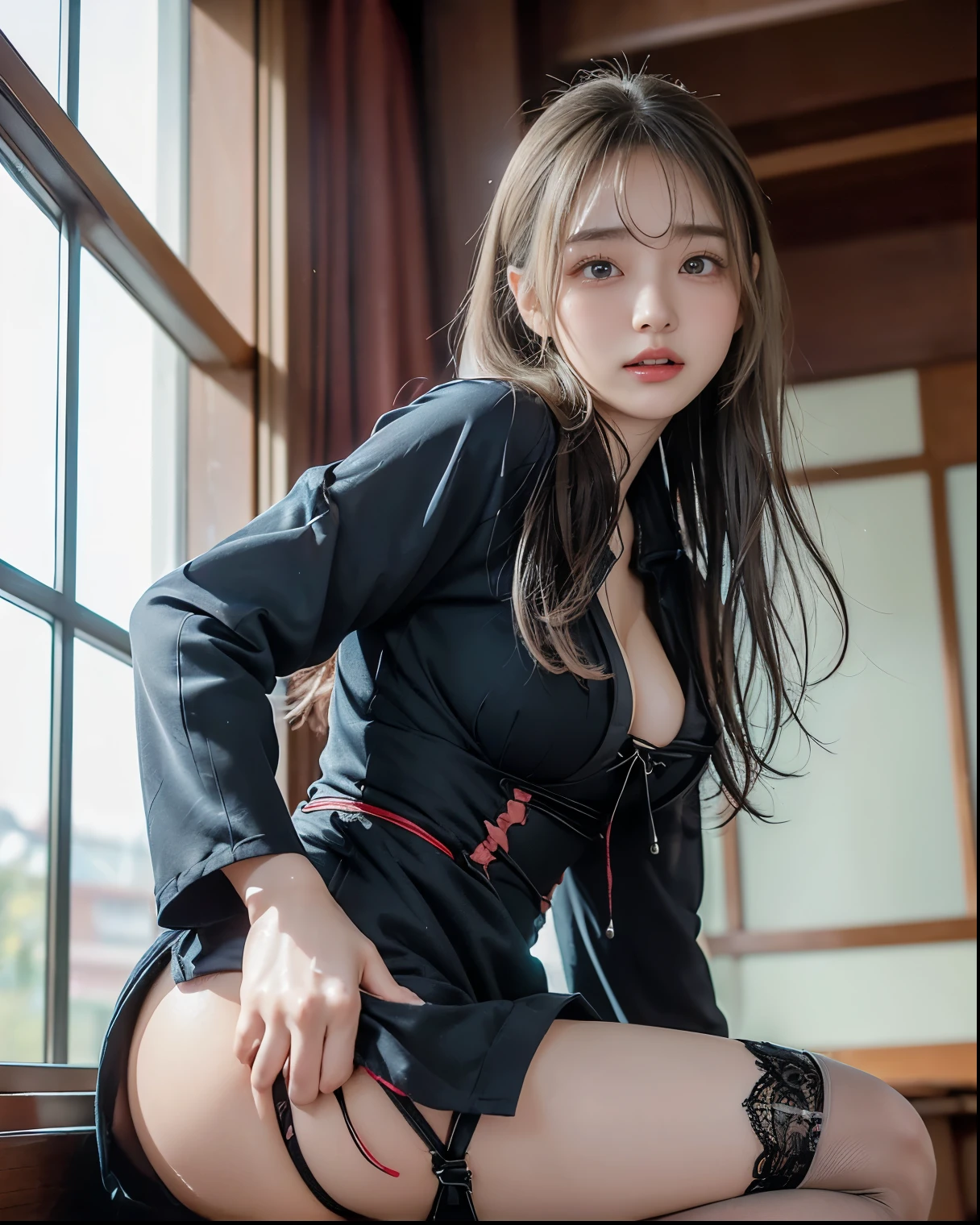 LTRA Details、japanes、Fascinating beauty、Dainty woman、Piercing eyes、Cool Girl、Wavy Hair、Suit、jaket、Blouse、tight skirts、Black pantyhose、shiny pantyhose、Evil Female Executive、Evil Fall、brainwash、lacy fabric、Glossy legs、black lipstick、Lip gloss、Smirk、wickedな表情、Suspicious look、Hollow eyes、wicked、Reaching out、Arms up、In the darkroom、Hold your hand over it、seductiv、Pendants