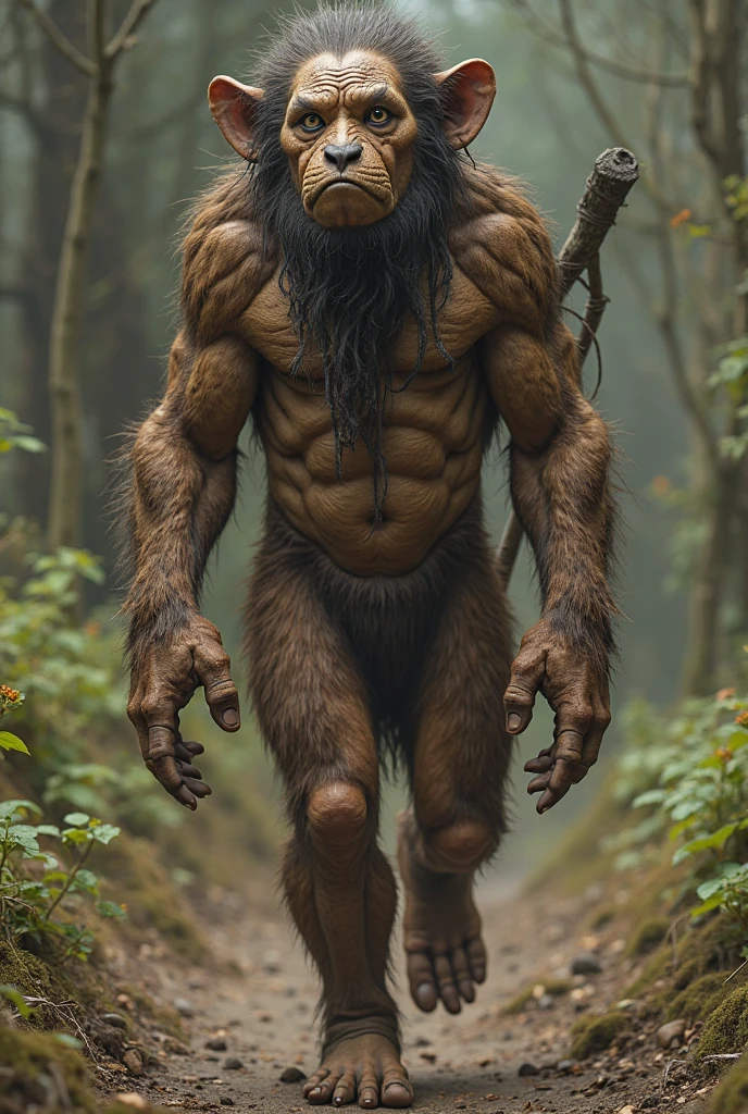 A hairy nude