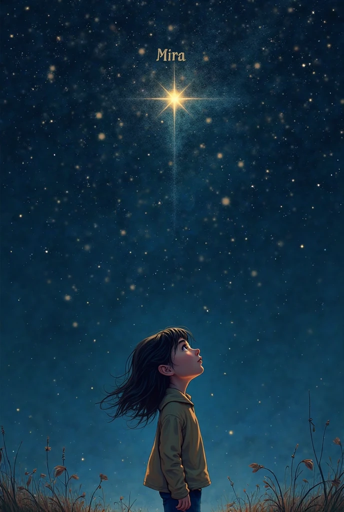 chiaroscuro technique on sensual illustration of an A girl standing under a night sky filled with shooting stars of good fortune. The scene is depicted in the style of an oil painting, with vibrant colors and rich textures. The girl has a dreamy expression and her eyes are beautifully detailed, with long eyelashes. The focus is on the girl's face, which has photorealistic features - detailed eyes, nose, and lips. Her hair flows freely, adding movement to the scene. The overall atmosphere is magical and mysterious, with a touch of whimsy. The background is an abstract portrayal of a female figure, blending seamlessly with the shooting stars. The lighting is ethereal, with a soft glow illuminating the girl and the surrounding stars. The artwork is of the best quality, with high-resolution details and vibrant colors. The medium used is an oil painting technique, creating depth and texture. The overall composition is a masterpiece, capturing the viewer's attention and evoking a sense of wonder.
