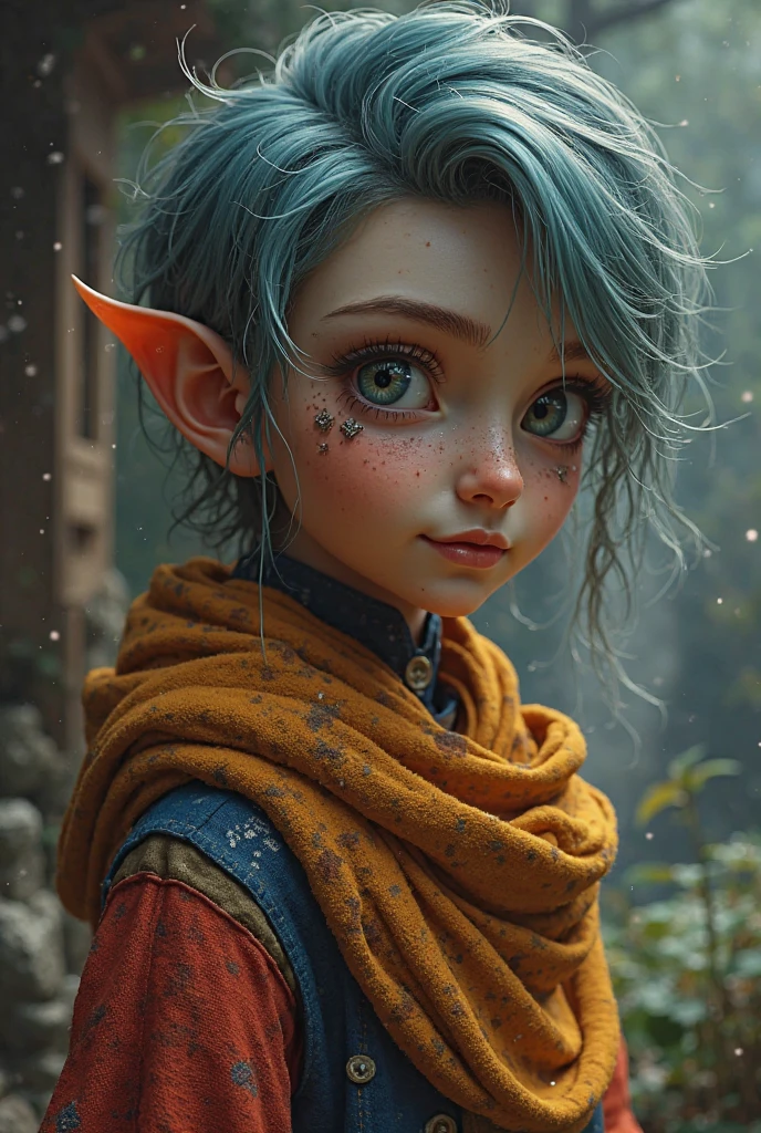 cute elf, (toon elf with extremely cute eyes)), (((elf))), ((((high resolution))), (((extremely detailed))), ((masterpiece)), dramatic shadows, depth of field, analog photo style, (world in which are collide steampunk and postapocalyptic vibes), postapocalyptic cute female in steampunk aesthetic, torn dirty clothes, depth of field, full body shot, unzoomed, (perfect body: 1.4), (sidecut short hairstyle), (stalking is quite common, although not the best way to make a living), stylized atmosphere of unreality, dark atmosphere, dynamic pose, in motion, Armageddon, increase cinematic lighting, highly lifelike skin texture, parted lips, weary eyes, fine eyes, whitened skin, random hair colour, doomsday aura, (Mad Max world), (The Walking Dead world)