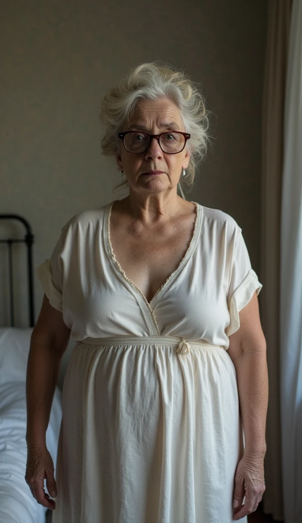 Old woman, 70 years old, sitting in a rocking chair