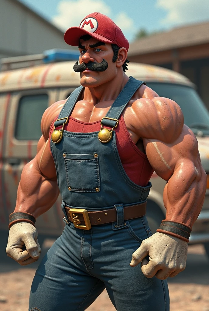 Mario Mario muscular bross