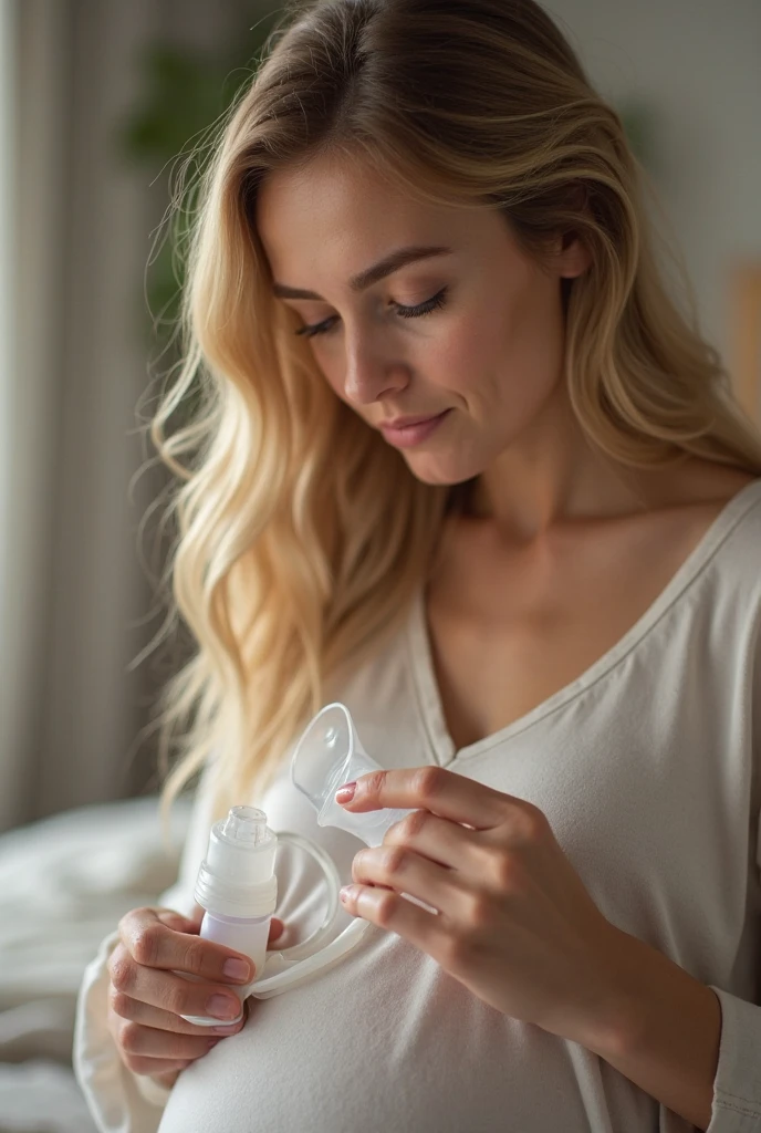 beautiful blonde woman, laid on a bed, in a garden, in a sexy white nurse clothes, opening a package of bandage that she's opening with her teeth, giving a sexy look to the camera, beautiful round ass, beautiful breast, (photorealism), (iphone quality), (large photo)