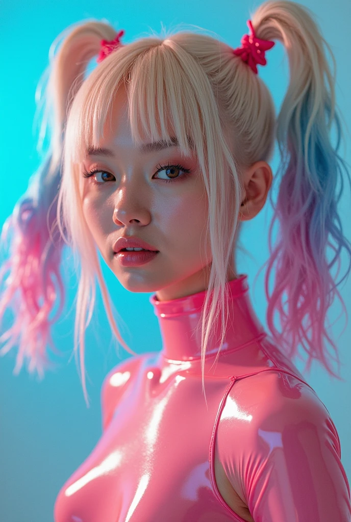 ultra high res,8k,(Photorealsitic:1.4), (Lobster-like mechanical suit:1.2), designed by Hajime Katoki,heavy weapons,vivid textures,animal legs, gradation hair, japanese female soldier,(ultra beautiful face),((super realistic all textures)), ((super intricate all details)), full body shot, ultra sharp photo result, Acrylic Clear Cover, Hydraulic cylinder, style, taken with Fuji film X-T30+Nokton. HDR10,Minimum of 4 pieces created