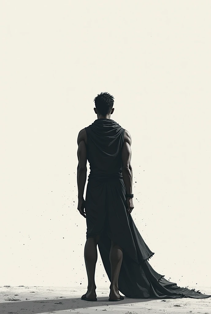 best quality, masterpiece, (realistic: 1.2), 1 man, Eren Jaeger, real life, live action, black jeans, black pants, brown hair, attack on Titan, long hair, abs, muscle, shirtless, sunset background, black jacket, fitness, fit body, slim body, high definition, high quality, serious look, walking